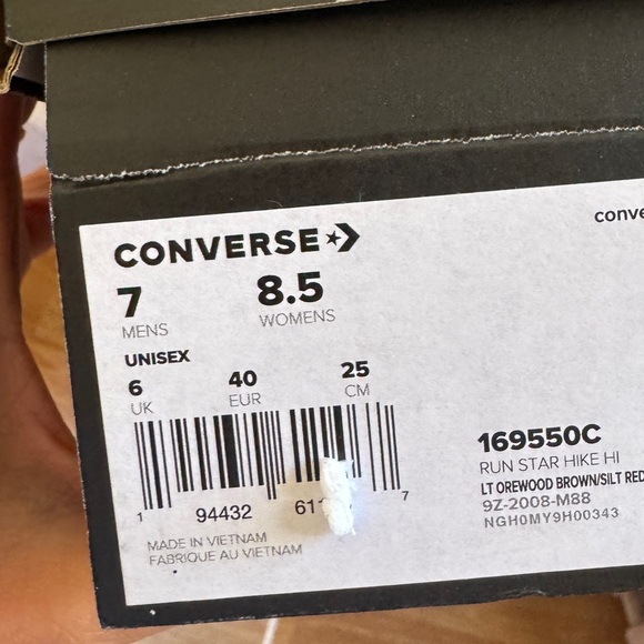 Converse Run Star Hike Hi "Cozy Club" platform sneakers 7 men's 8.5 women's - Picture 10 of 12